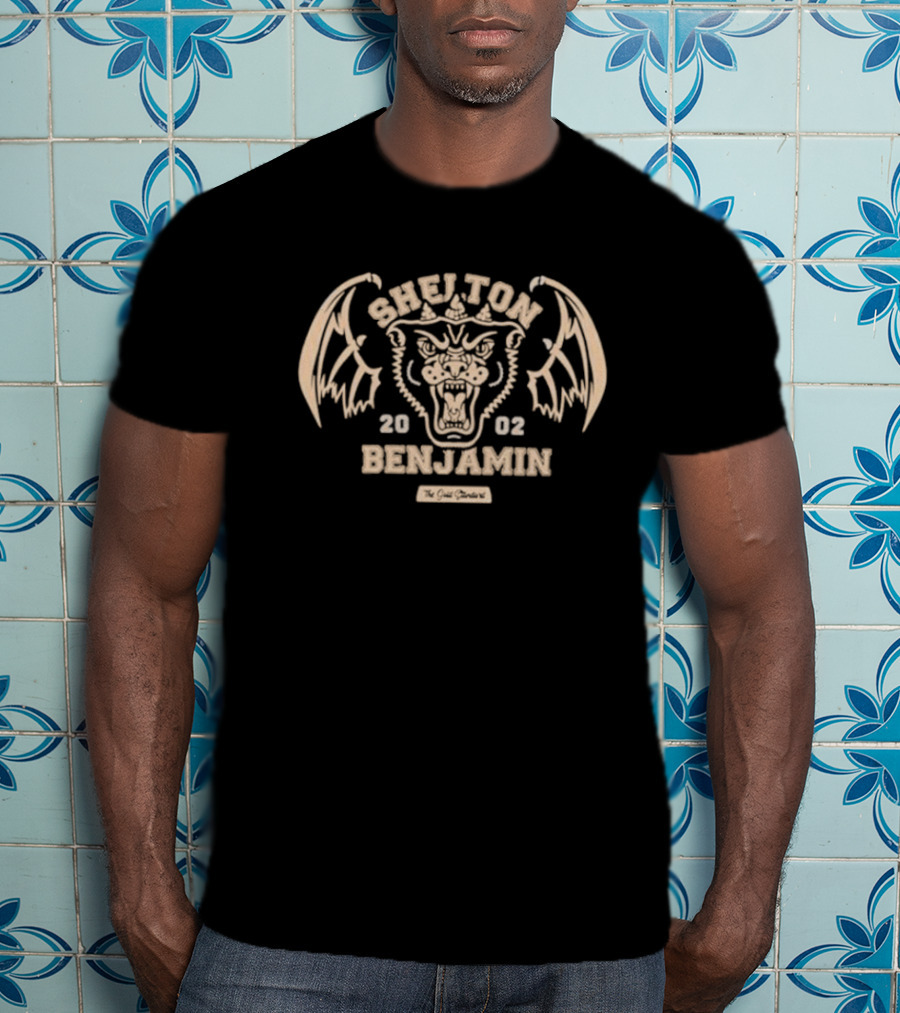 Shelton Benjamin 2002 The Gold Standard Winged Tiger T-Shirt