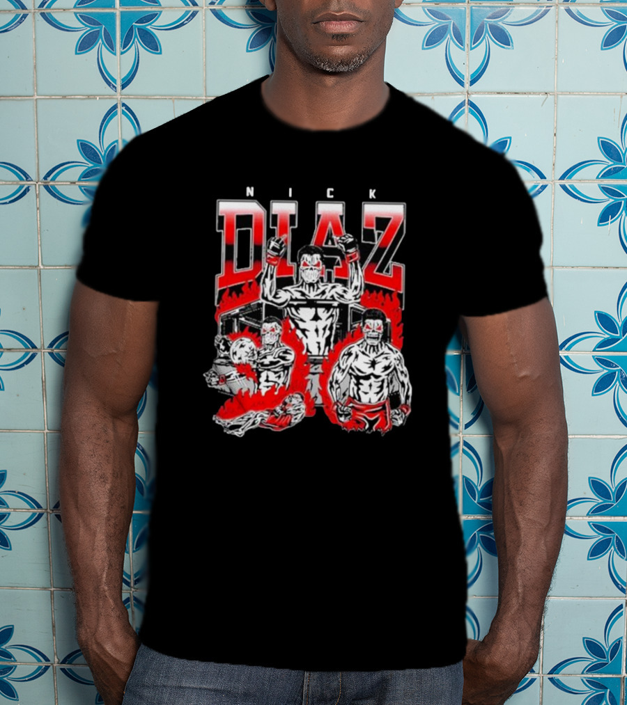 Nick Diaz Skull Fighters MMA Concept T-Shirt