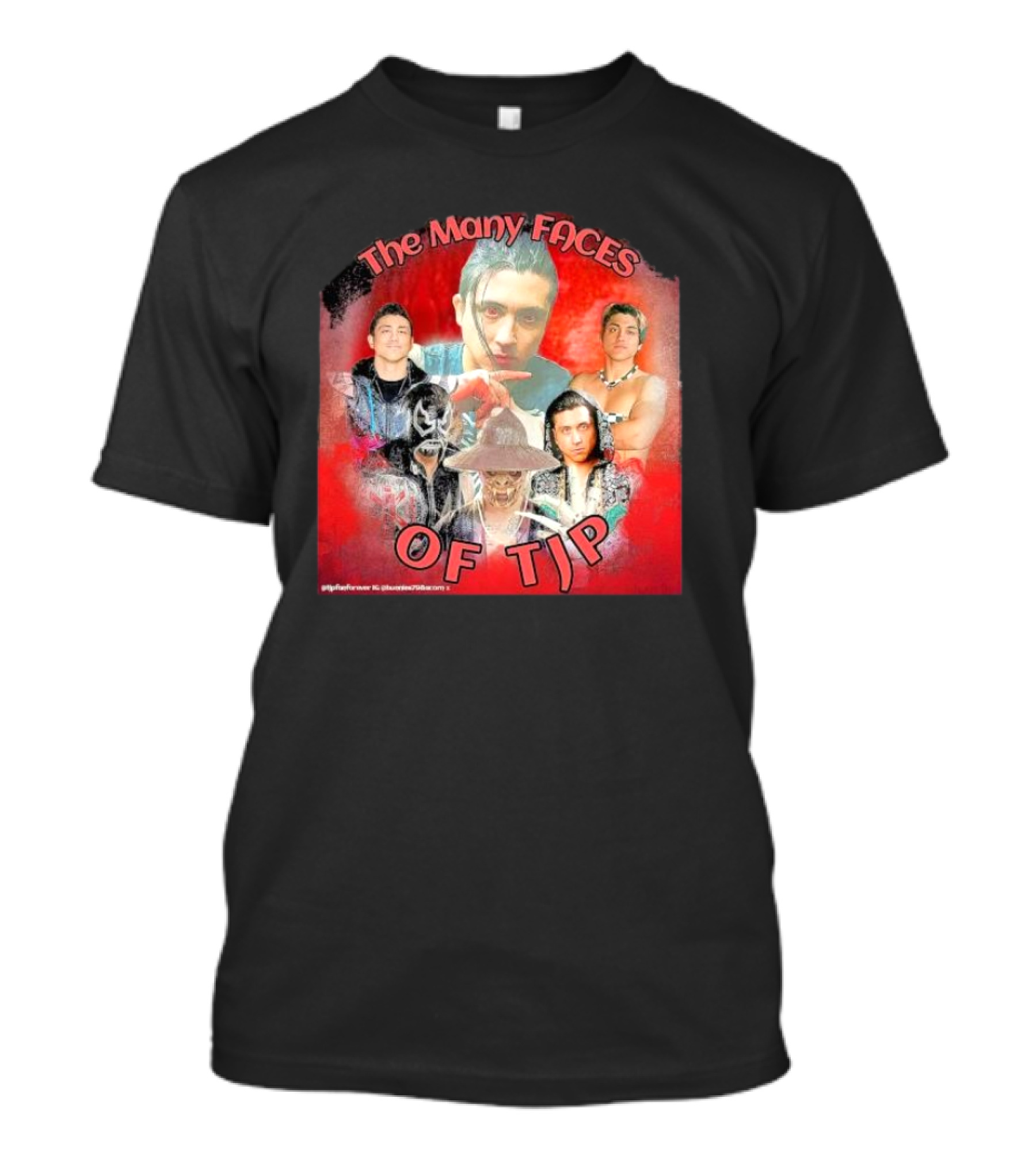 The Many Faces Of TJP Wrestler Transformations And Characters T-Shirt