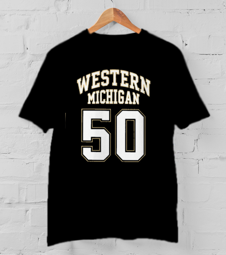 Western Michigan Bronco Pride Number 50 T-Shirt