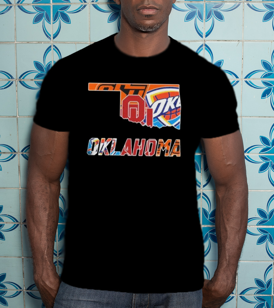 Oklahoma Sports Teams Oklahoma City Thunder Oklahoma State University Cowboys University Of Oklahoma Sooners T-Shirt