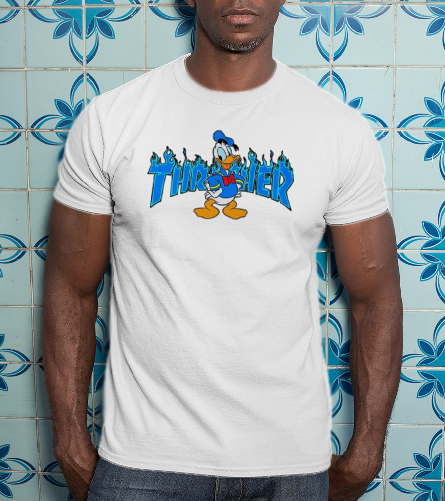 Donald Duck Thrasher Flame T-Shirt