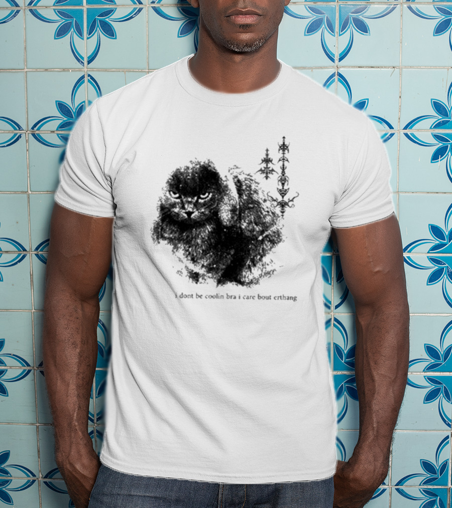 I Don’t Be Cooling Bra I Care About Errthang Cat T-Shirt