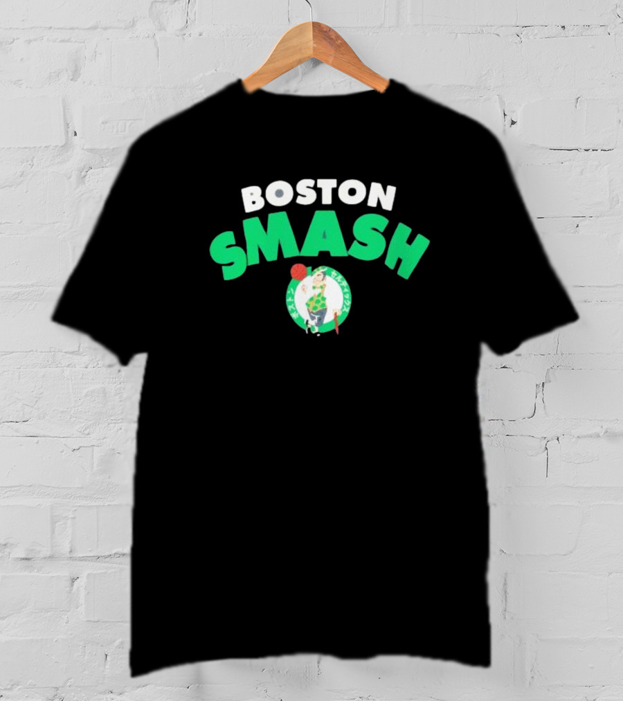 Boston Celtics Smash Basketball Emblem T-Shirt