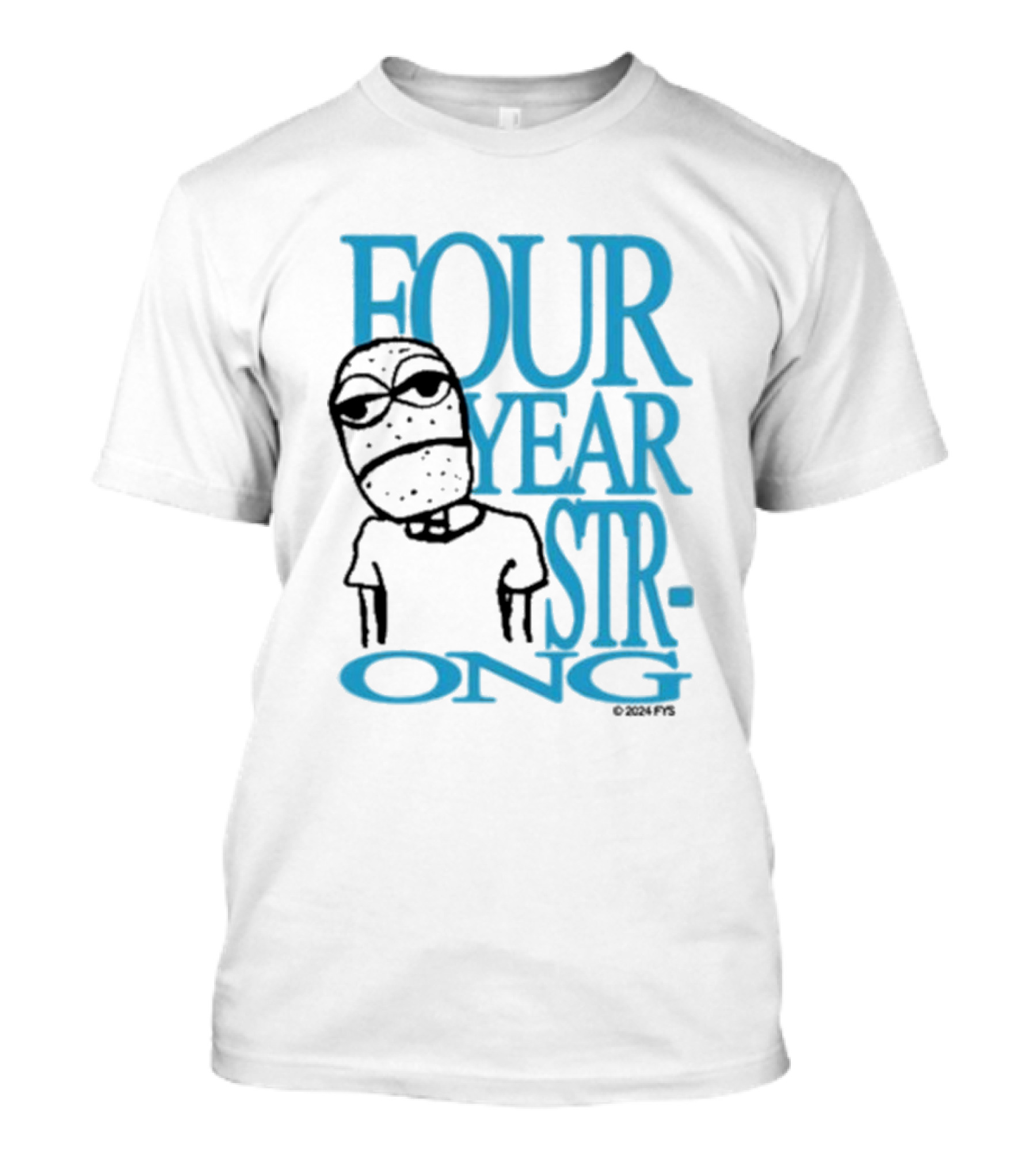 FOUR YEAR STRONG Band Logo With Masked Character T-Shirt