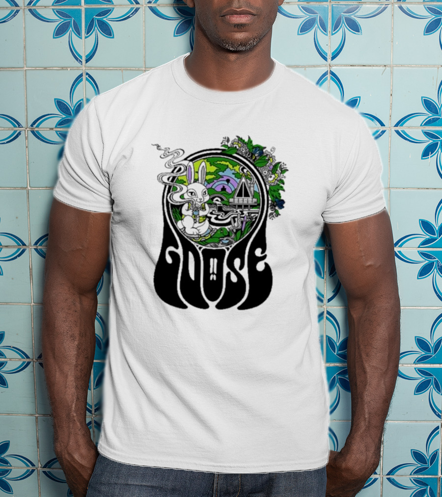 Goose Wonderland Psychedelic Rabbit Forest Portal T-Shirt