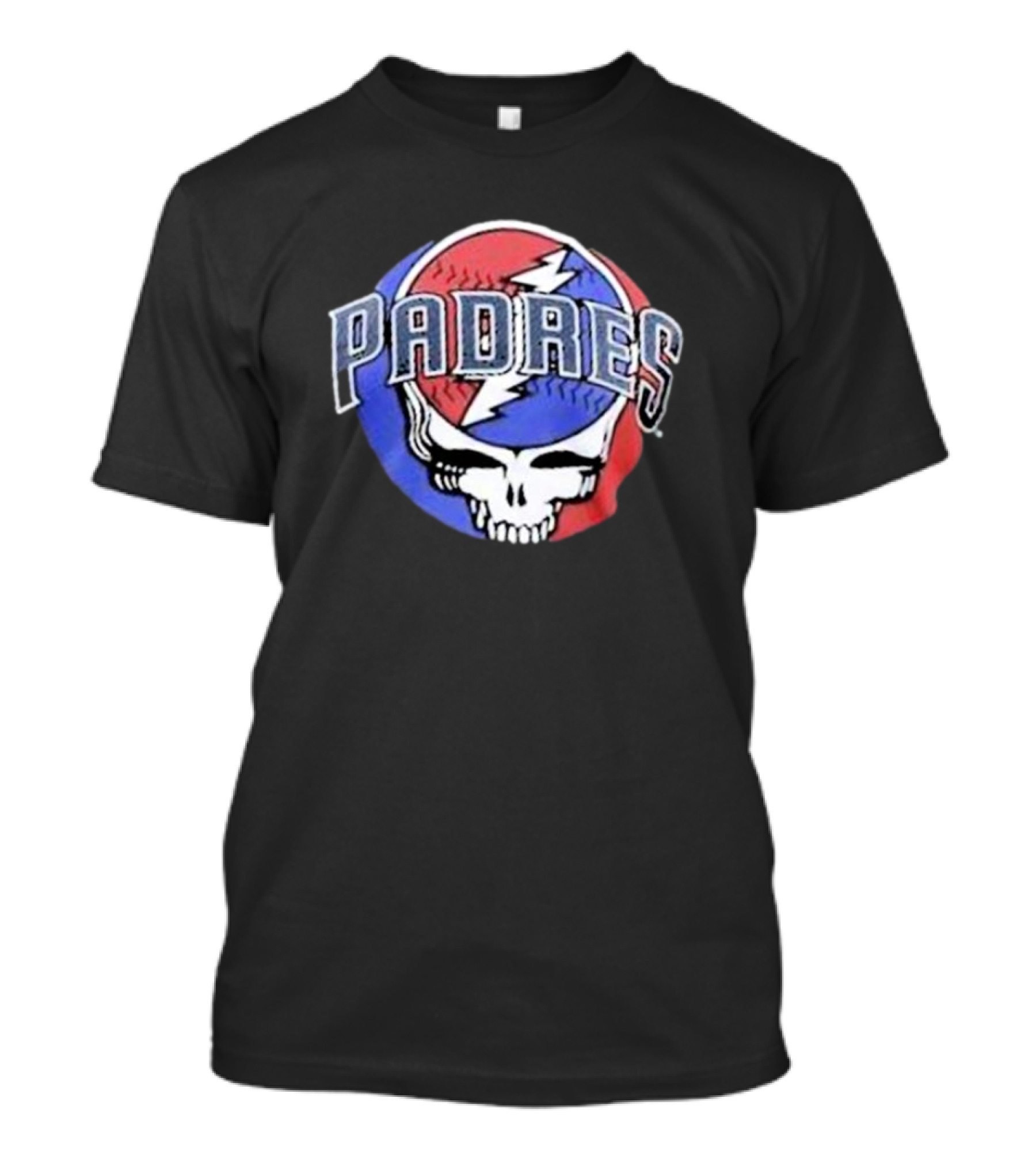 Padres Grateful Dead Style Logo Skully T-Shirt