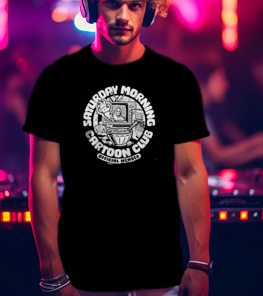 Saturday Morning Cartoon Club 8Bit Zombie Official Member T-Shirt