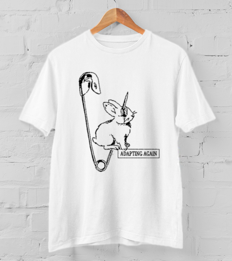 Adapting Again Bunny Safety Pin Unicorn T-Shirt