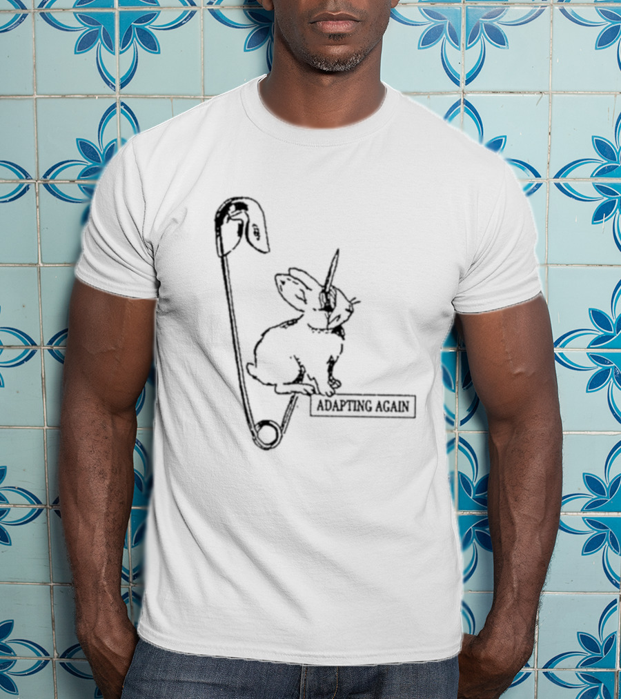 Adapting Again Bunny Safety Pin Unicorn T-Shirt