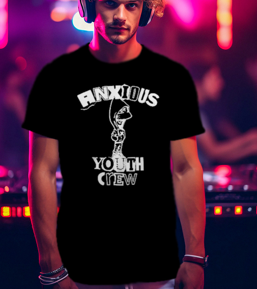 Anxious Youth Crew Hoodie Skateboarder T-Shirt