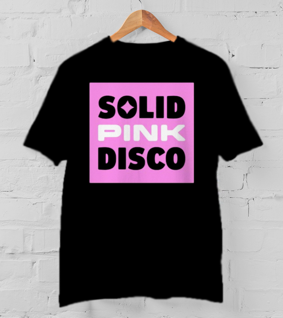 SOLID PINK DISCO Starburst Retro Block T-Shirt