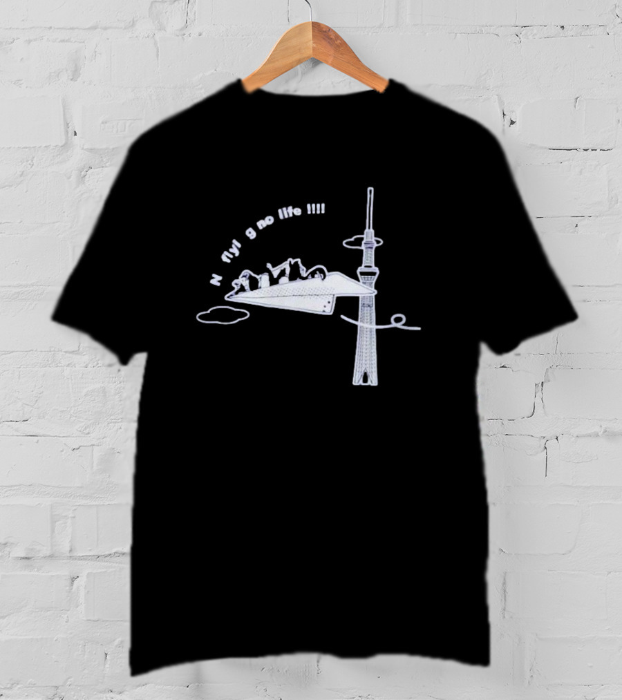N Flying No Life Penguin Tokyo Tower Adventure T-Shirt