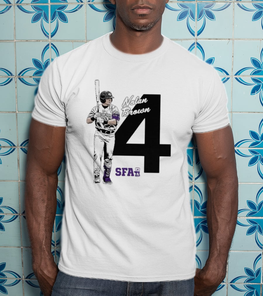 Nolan Brown 4 SFA Baseball Player T-Shirt