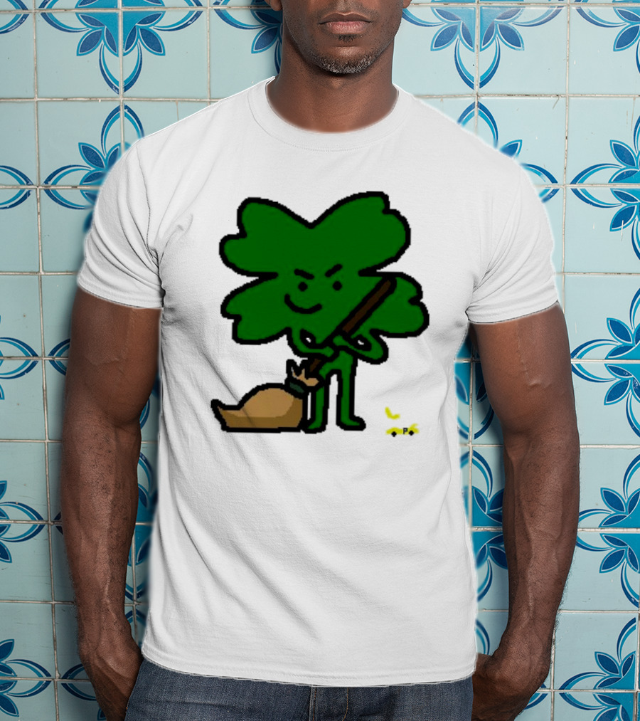 The Celtics Sweep The Pacers NBA Paint Shamrock Holding Broom T-Shirt