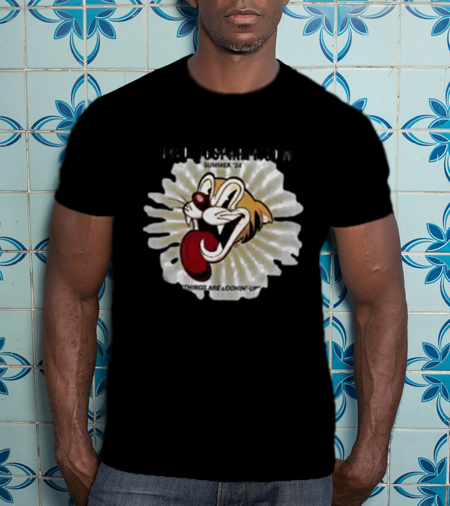 THELOFTUSPARTY.COM Summer ’24 Things Are Lookin Up Playful Cartoon Face T-Shirt