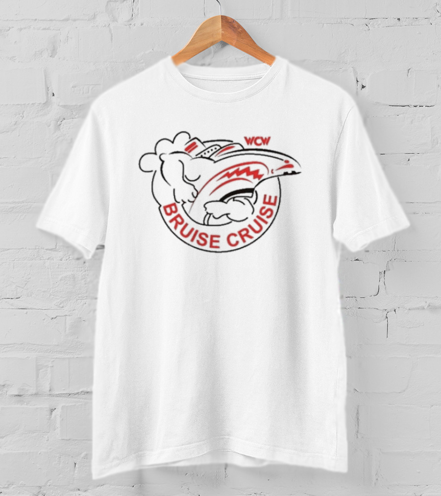 WCW Bruise Cruise 92 Wrestling Event Shark T-Shirt