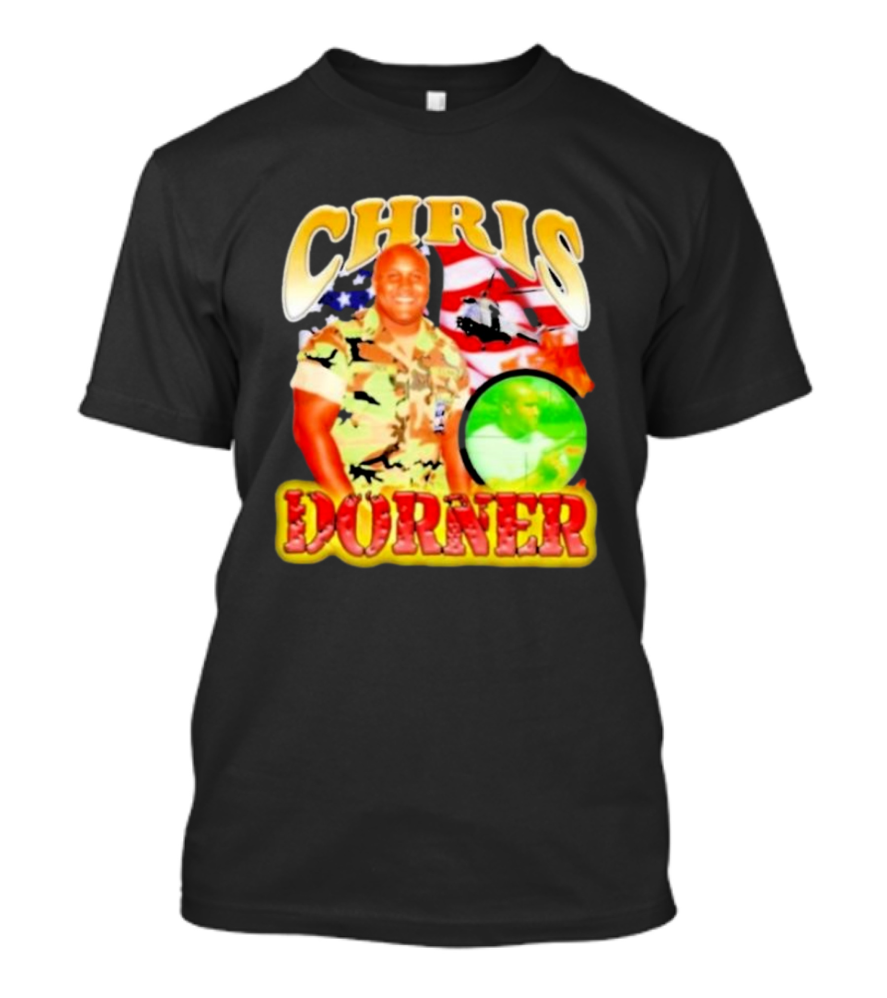 CHRIS DORNER USA Helicopter Camouflage T-Shirt