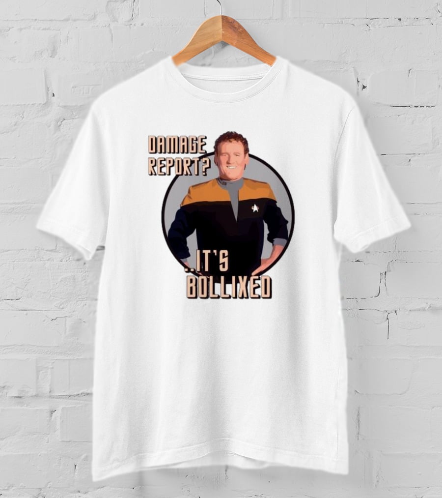 Damage Report It’s Bollixed Star Trek Inspired Character With Uniform T-Shirt