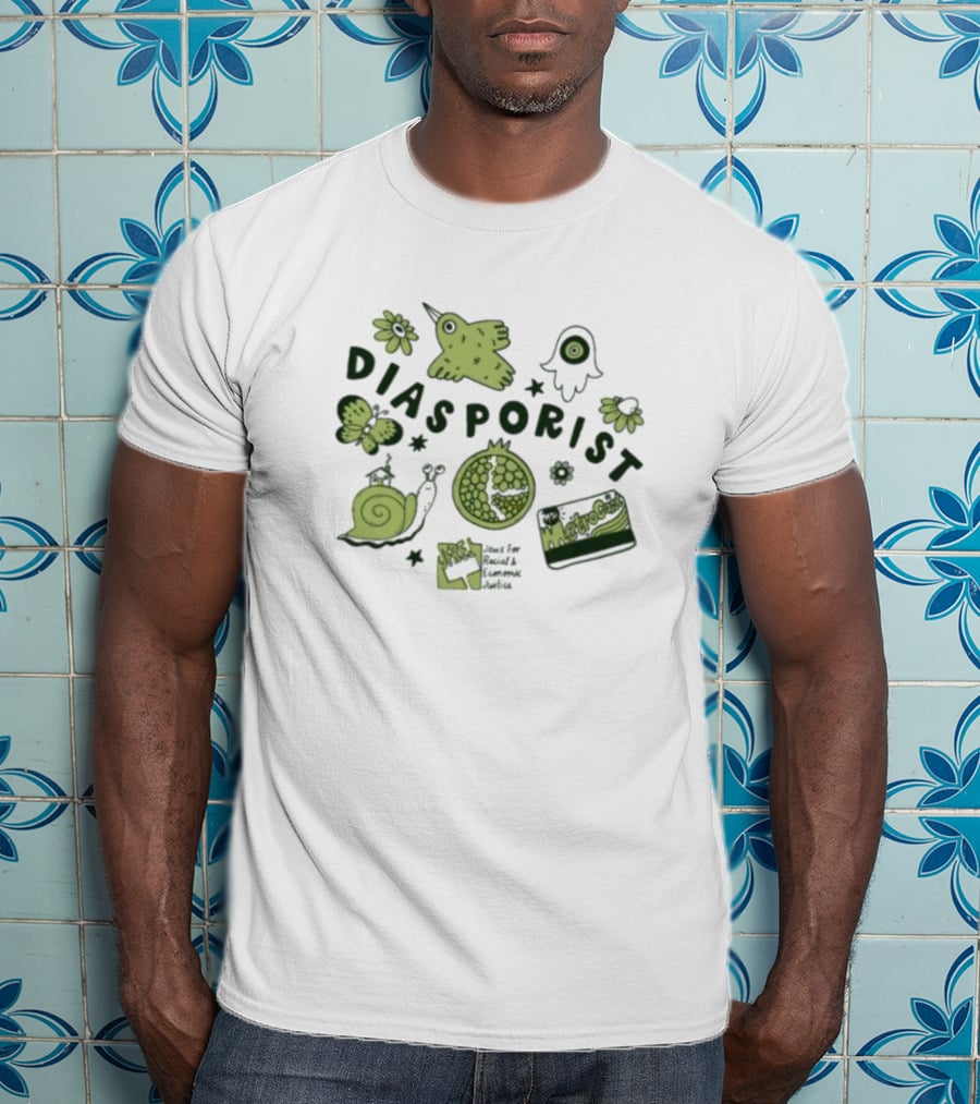 Diasporist Iconic Nature And Text Elements T-Shirt