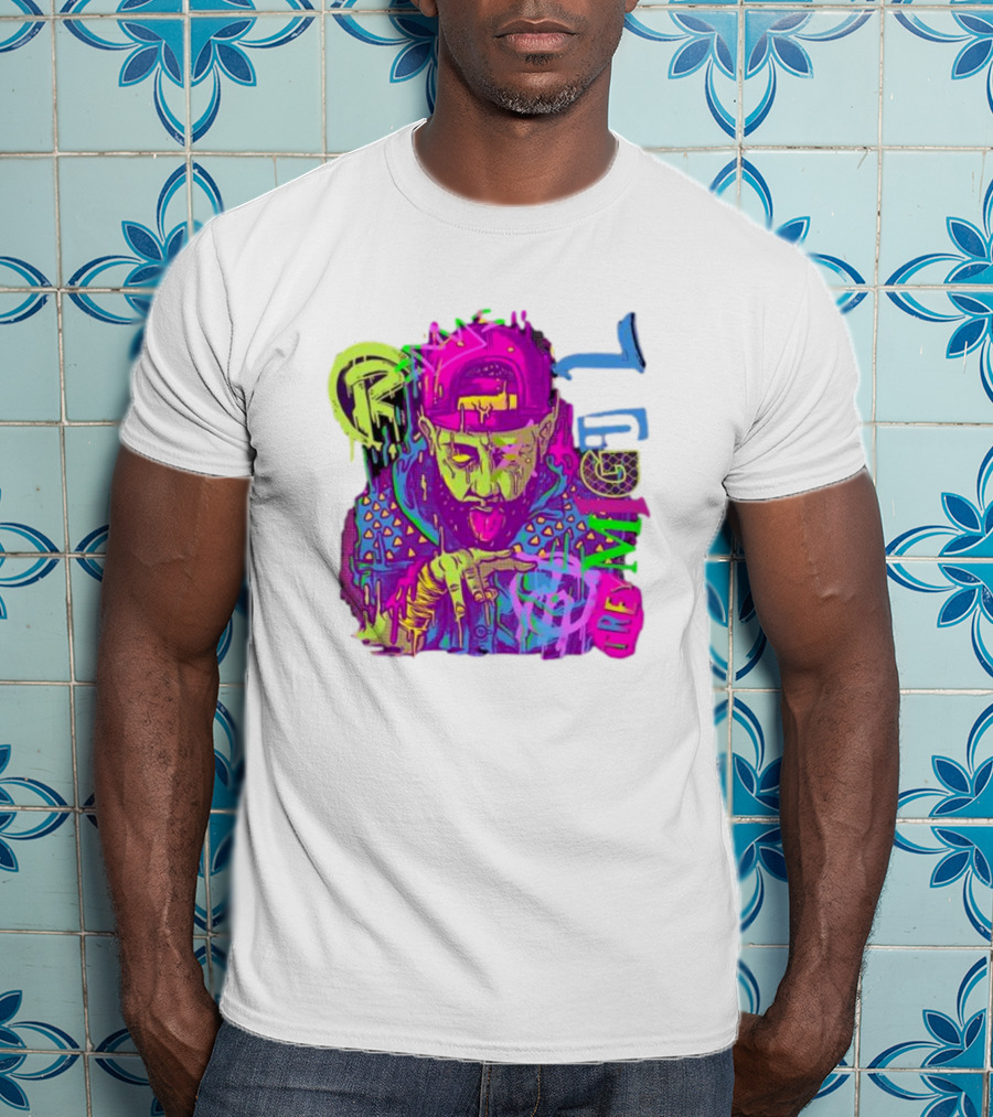 Trey Miguel Neon Drip Purple Paint T-Shirt