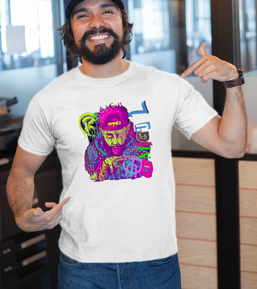 Trey Miguel Neon Drip Purple Paint T-Shirt