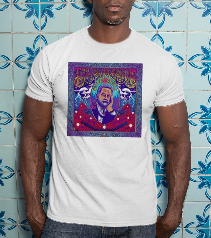 Truth And Dragons Psychedelic Portrait Neon T-Shirt