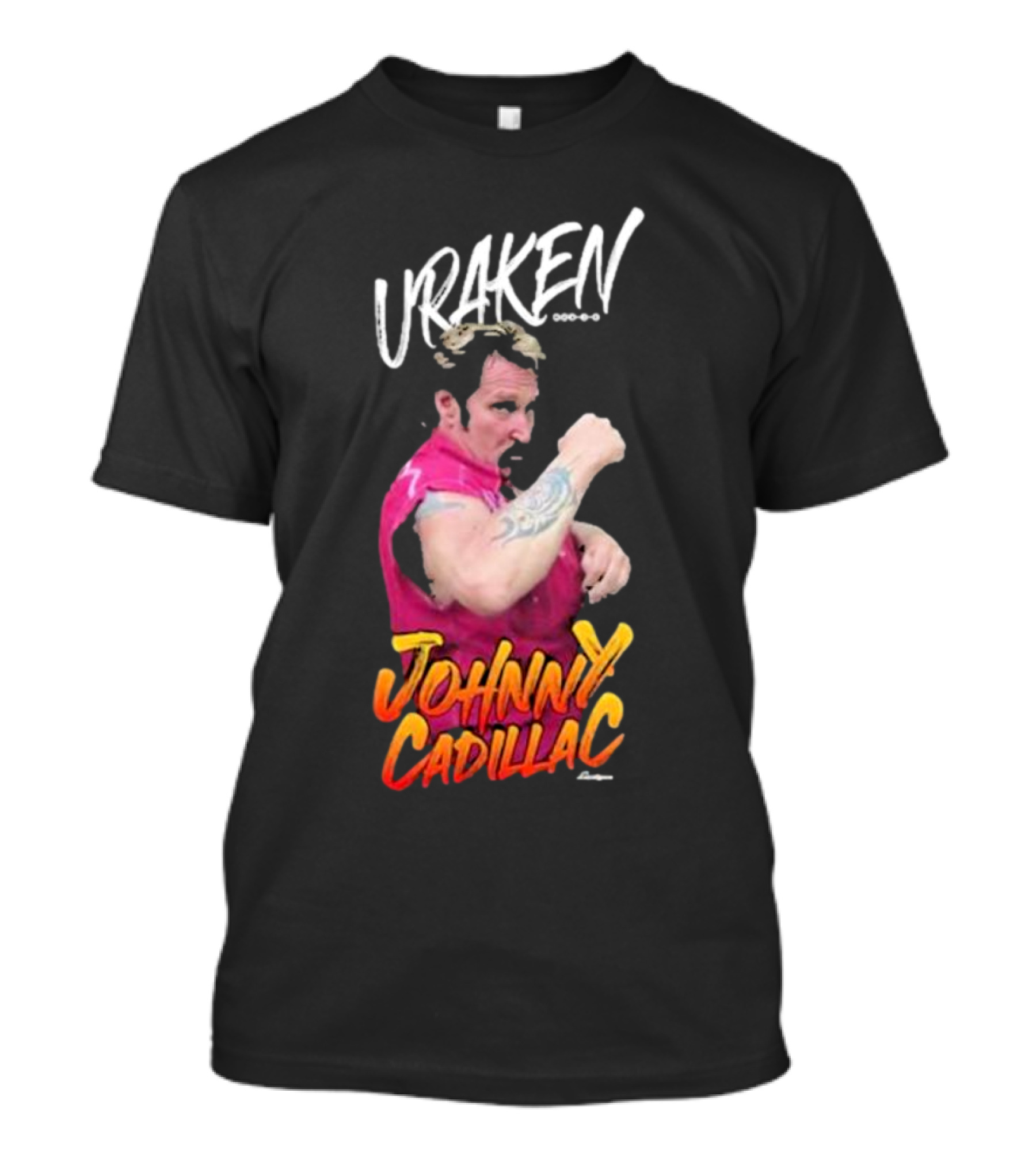 Uraken Johnny Cadillac Martial Arts Enthusiast With Dynamic Pose And Bold Colors T-Shirt