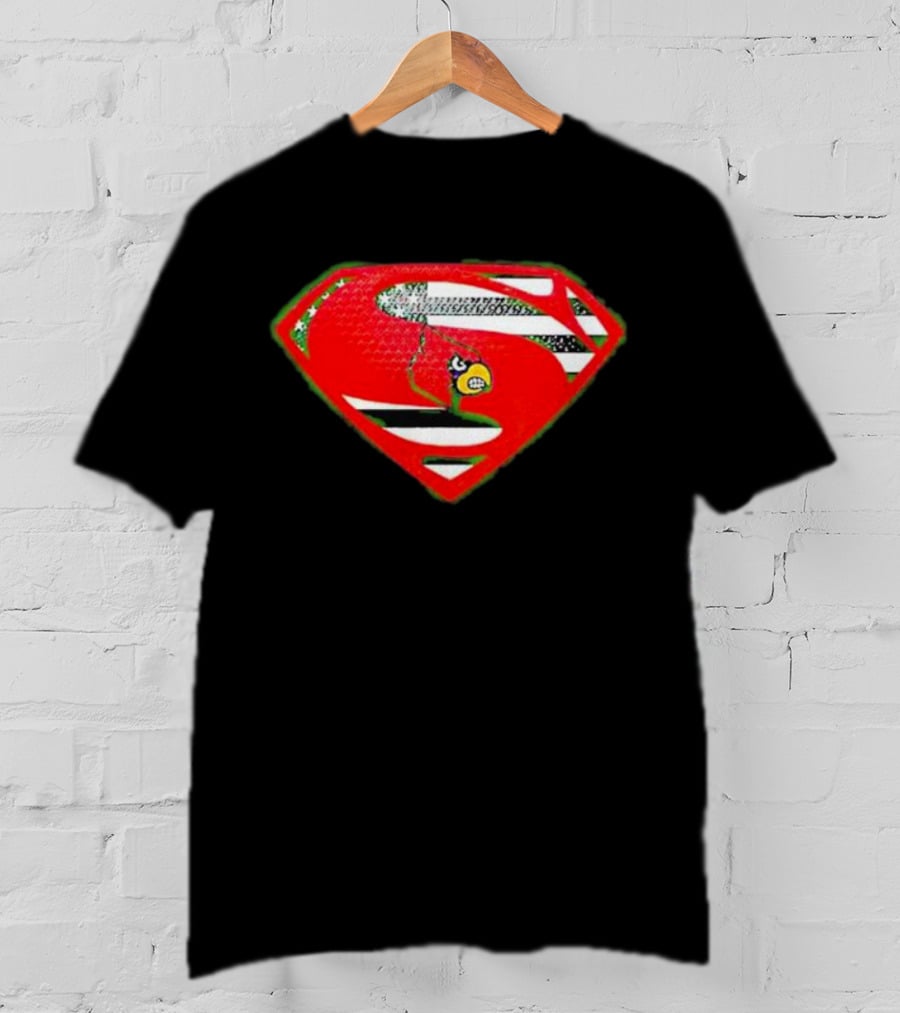 Superman Logo Louisville Cardinals USA Flag Fusion T-Shirt