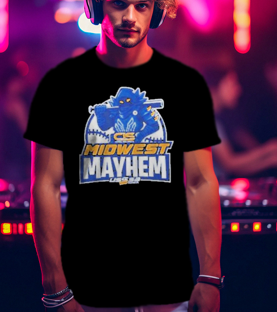 CS Midwest Mayhem USSSA Iowa Baseball T-Shirt