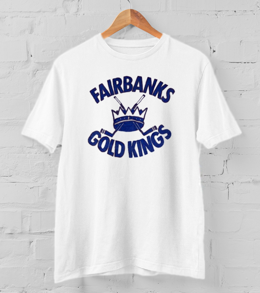 Fairbanks Gold Kings Hockey Vintage Crown Sticks T-Shirt