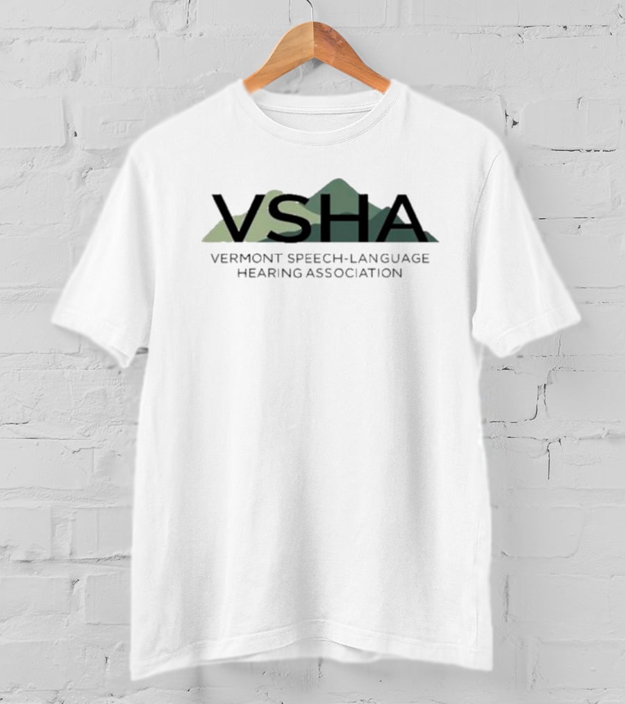 VSHA Vermont Speech-Language Hearing Association Mountain T-Shirt