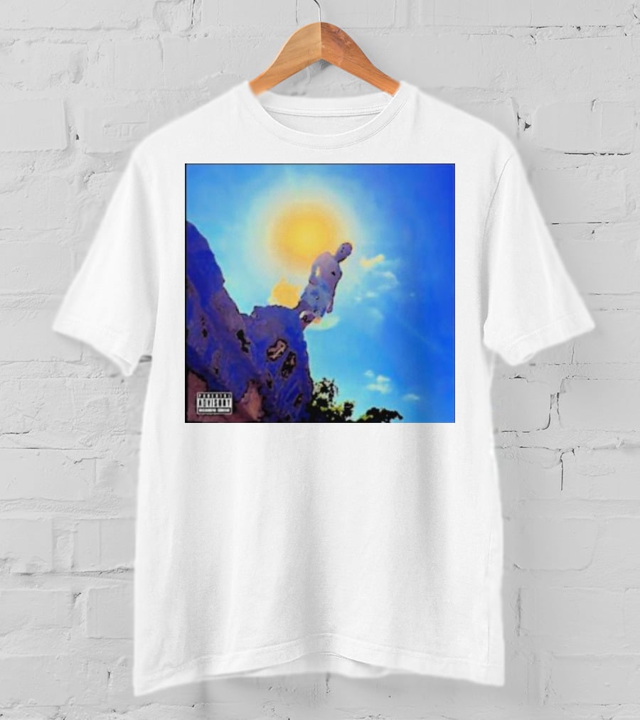 Wagmi Music Images Figure On Cliff With Sun And Clouds Cover T-Shirt