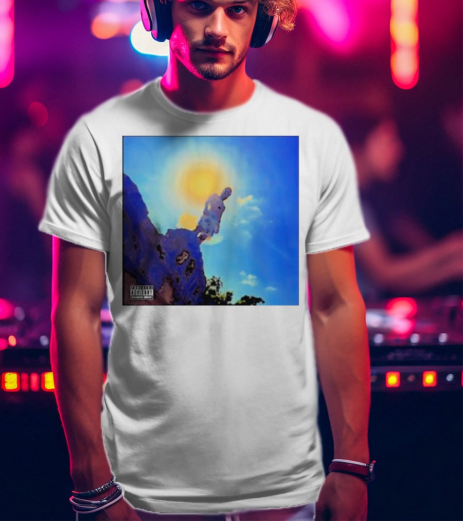Wagmi Music Images Figure On Cliff With Sun And Clouds Cover T-Shirt