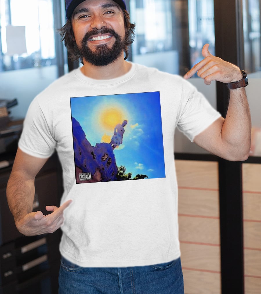 Wagmi Music Images Figure On Cliff With Sun And Clouds Cover T-Shirt