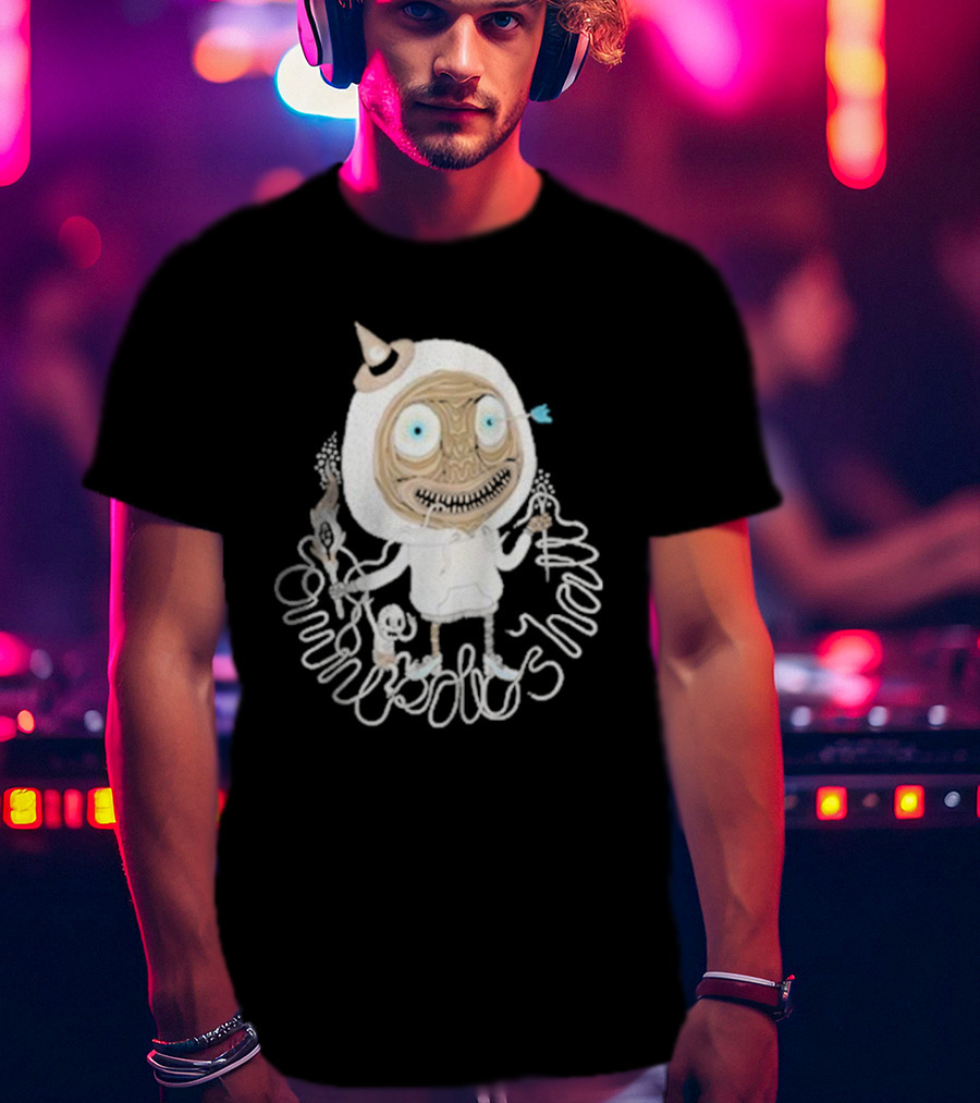 Omnipollos Shast Mr Teeth Alien Mask And Wand Character T-Shirt