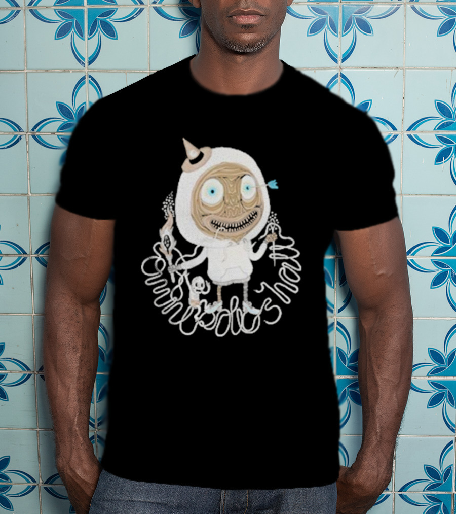Omnipollos Shast Mr Teeth Alien Mask And Wand Character T-Shirt