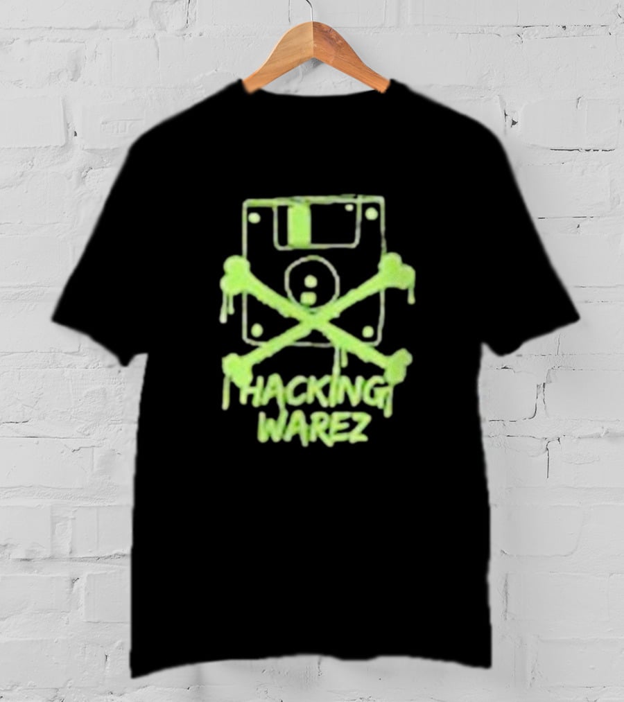 Our RC18 Hacking Warez Disk Skull T-Shirt