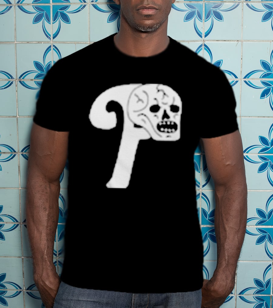 Philadelphia The Fighting Piss Missiles Skull T-Shirt