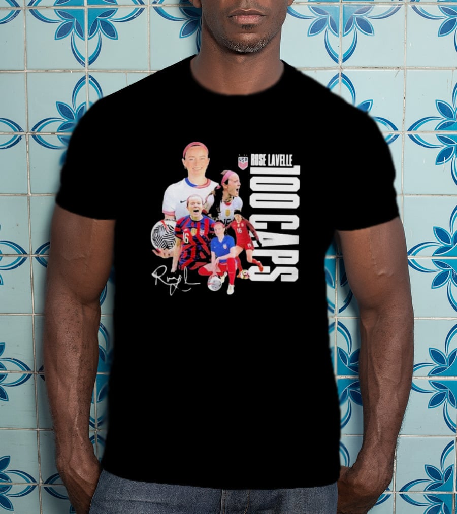 Rose Lavelle USA Soccer Milestone 100 Caps T-Shirt