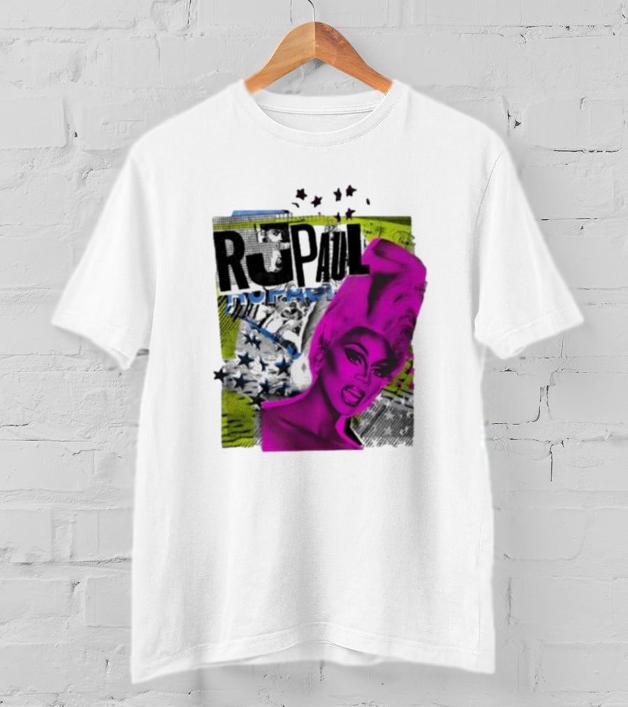 Rupaul Star Power Glam Pop Art Collage T-Shirt