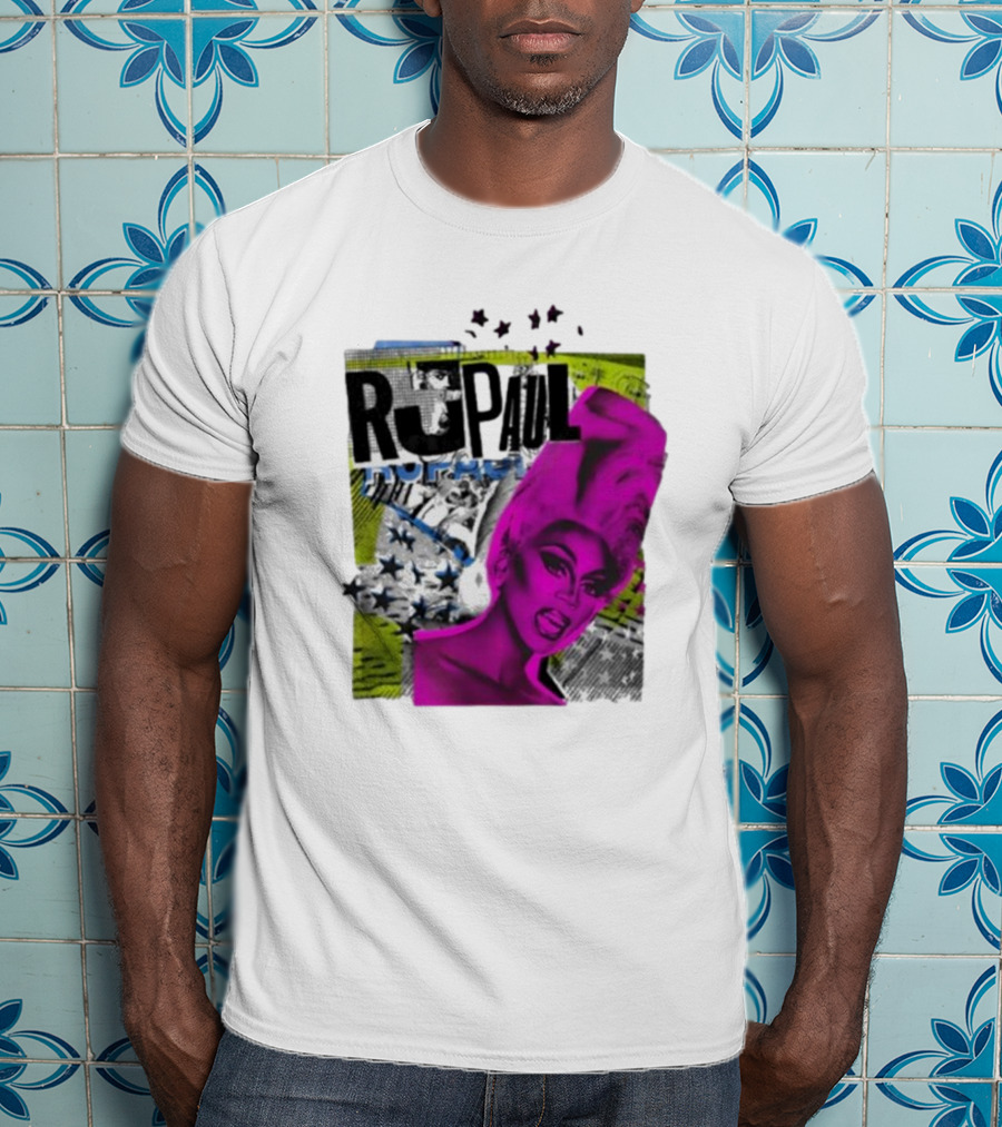 Rupaul Star Power Glam Pop Art Collage T-Shirt