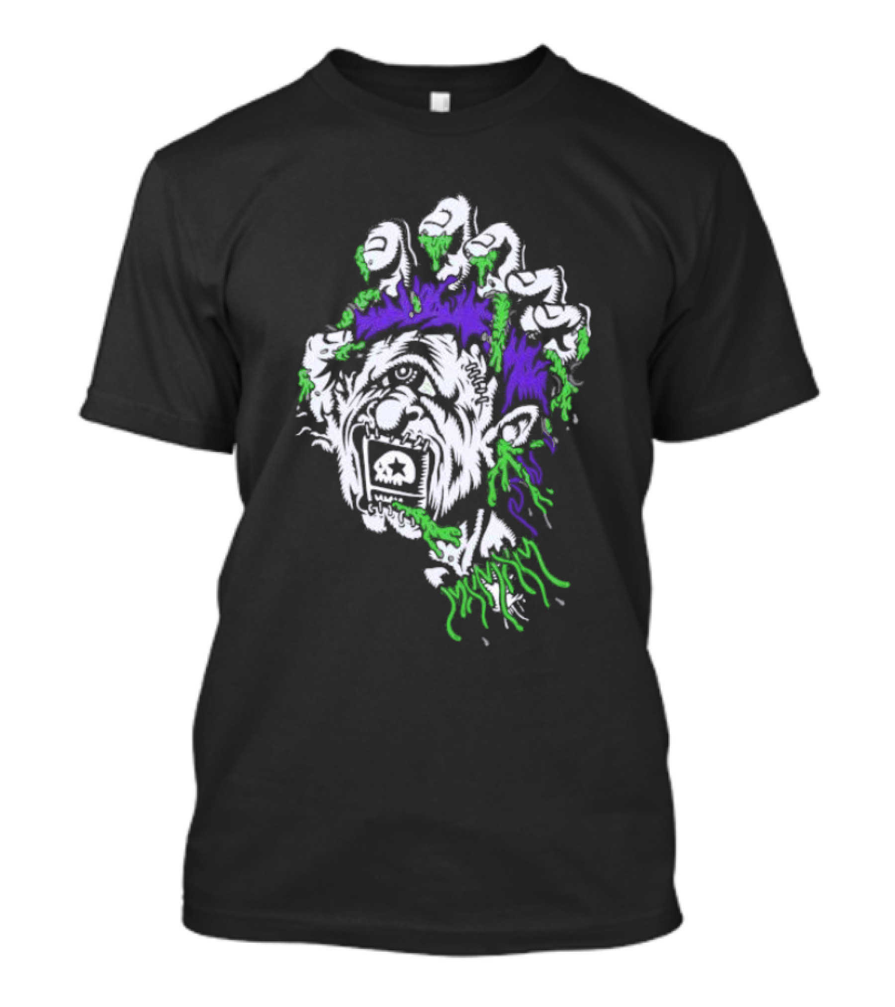 Santa Cruz X Mxmxm Screaming Head Zombie Cyclops Mutant Purple Green Hair Five Finger Monster T-Shirt