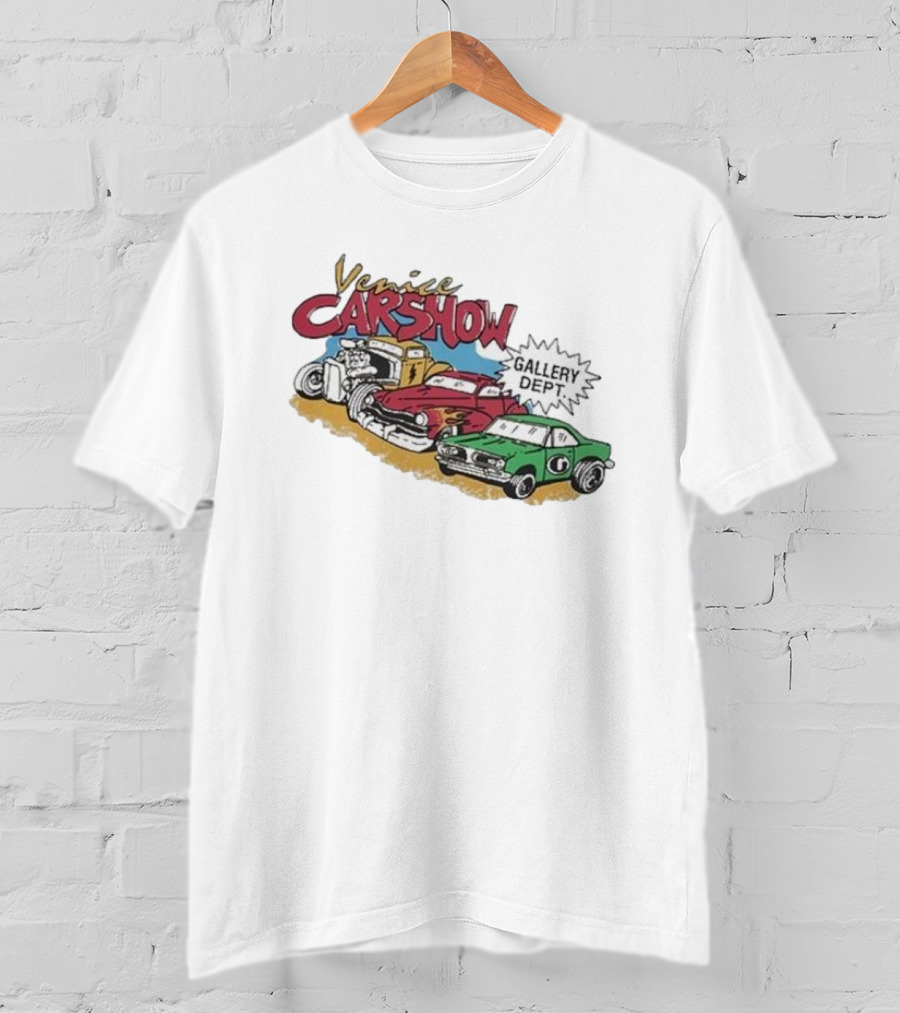Venice Car Show Gallery Dept Vintage Cars Racing T-Shirt