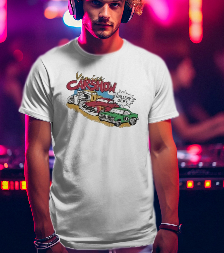 Venice Car Show Gallery Dept Vintage Cars Racing T-Shirt