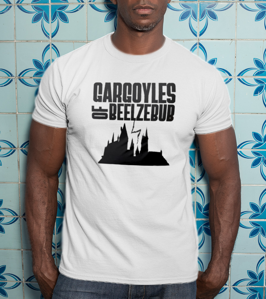 Gargoyles Of Beelzebub Castle Dark Silhouette Mystery T-Shirt
