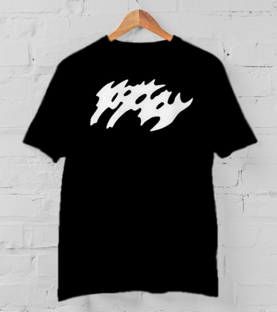 Poppy Updates Distorted Text T-Shirt