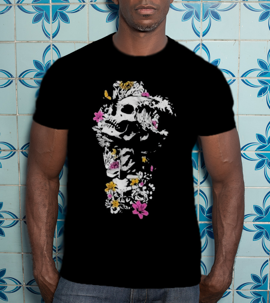 Sullivan King Skull Wave Floral Fusion T-Shirt