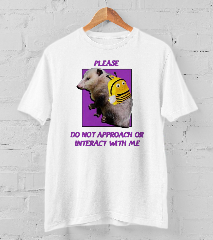 Possumcore Please Do Not Approach Or Interact With Me Bee Backpack T-Shirt