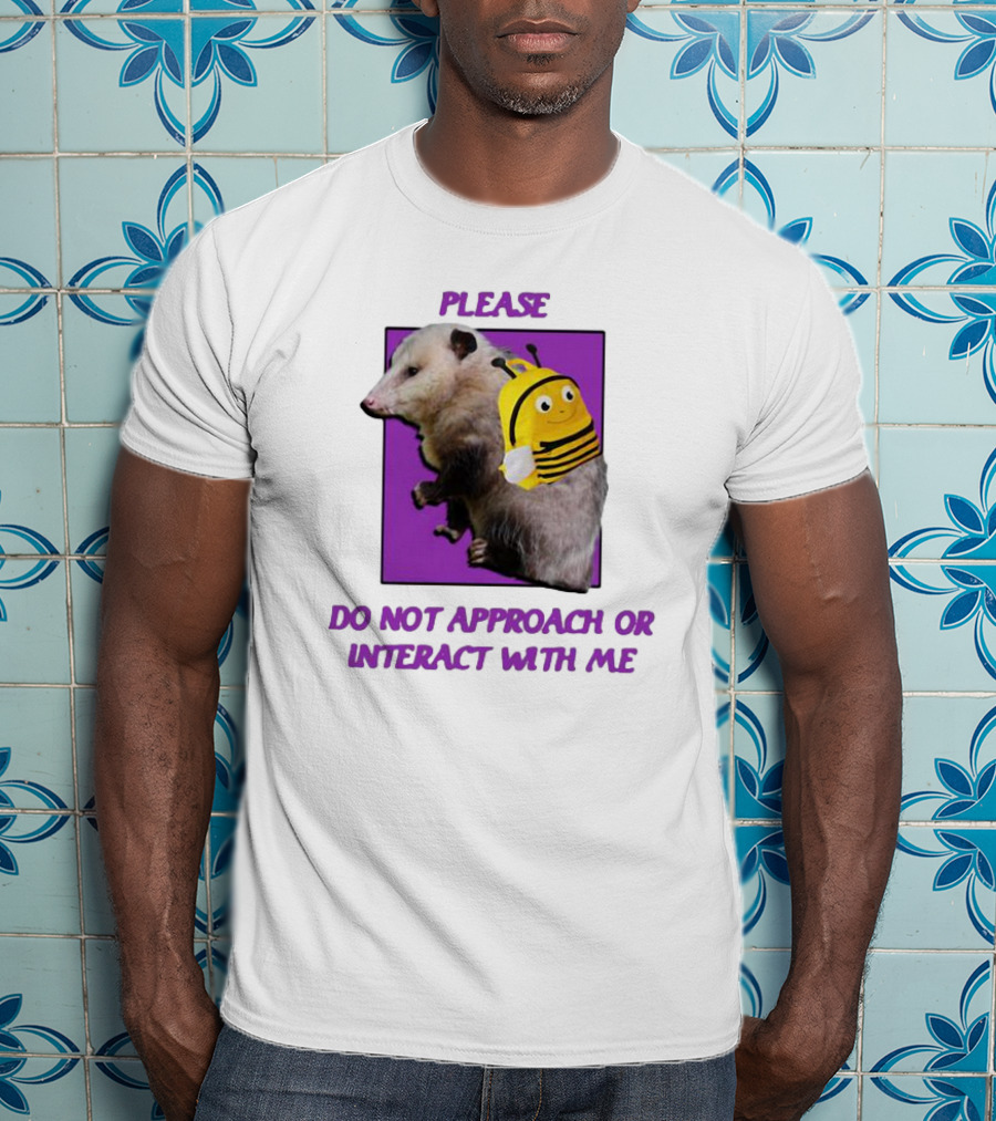 Possumcore Please Do Not Approach Or Interact With Me Bee Backpack T-Shirt